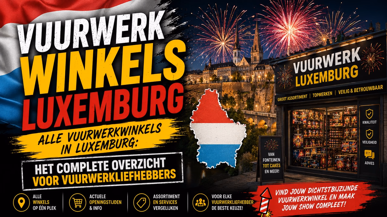 Vuurwerk Kopen in Luxemburg? Vind Alle Vuurwerkwinkels, Vuurwerk Verkooppunten, F1, F2, T1 & P1