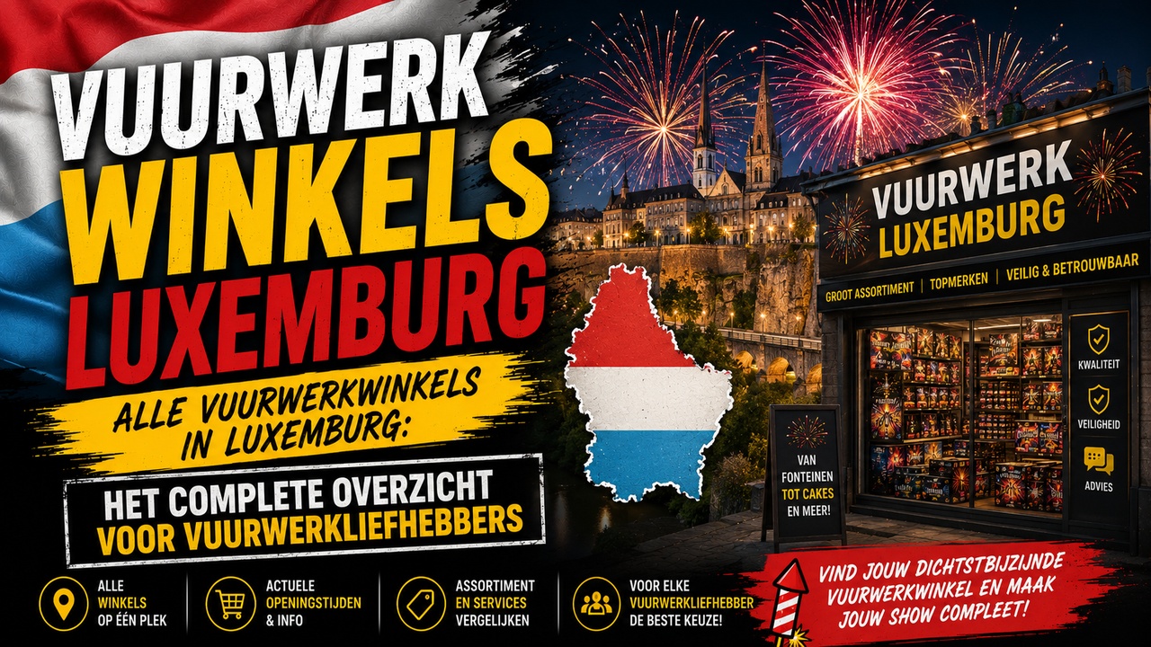 Vuurwerk Kopen in Luxemburg? Vind Alle Vuurwerkwinkels, Vuurwerk Verkooppunten, F1, F2, T1 & P1