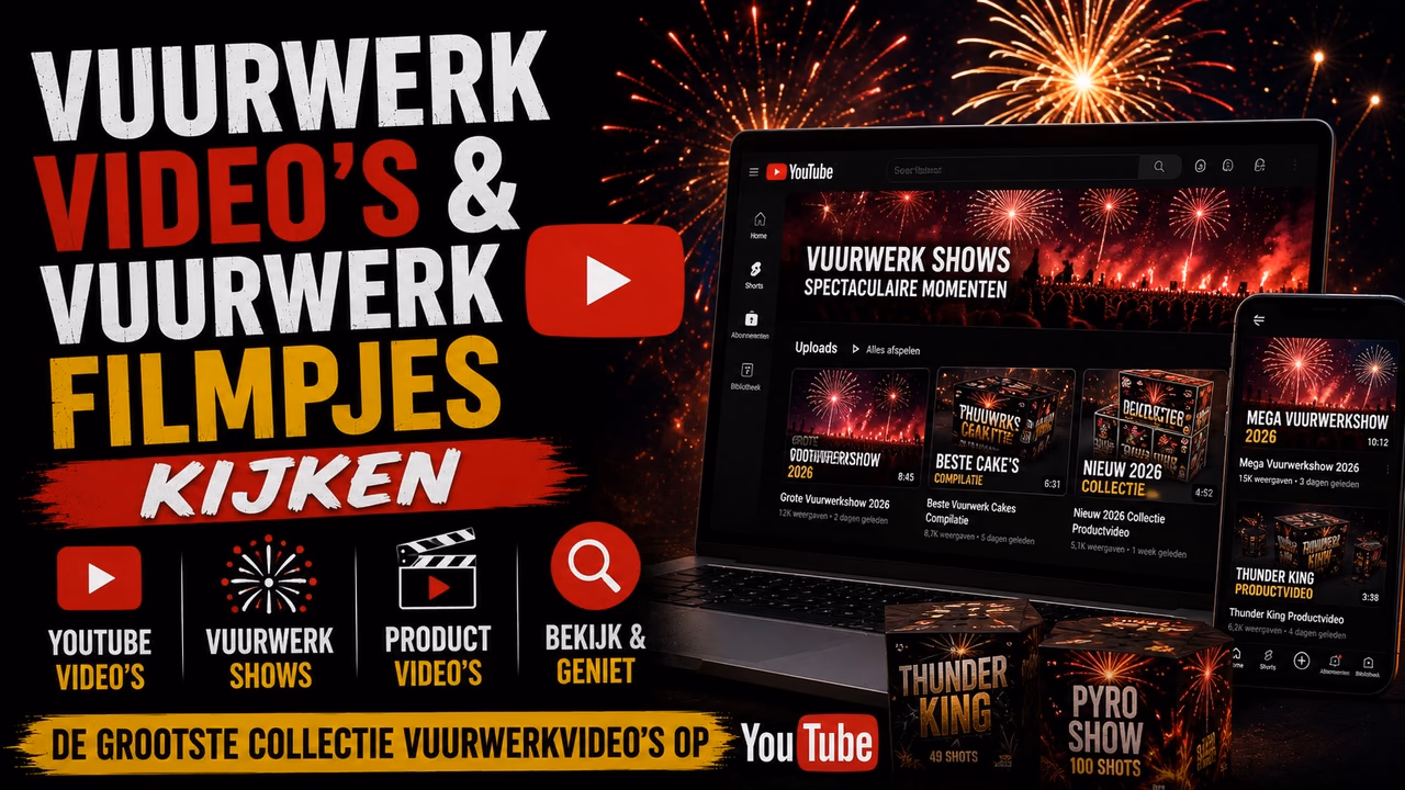 Vuurwerk Video's & Vuurwerk Filmpjes Kijken | YouTube Video's, Vuurwerkshows & Productvideo's