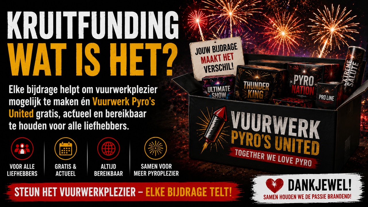Kruitfunding | Help Vuurwerkliefhebbers Tijdens De Jaarwisseling