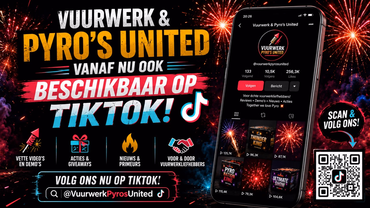 Vuurwerk TikTok | Volg Vuurwerk Pyro's United Op TikTok Voor Dagelijks Nieuwe Video's