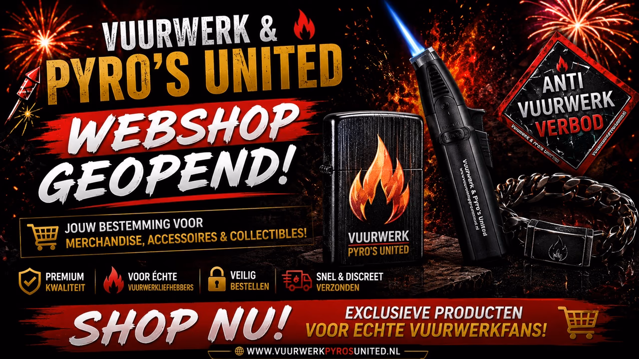 Vuurwerk Pyro's United Webshop | Vuurwerkaccessoires, Aanstekers & Aansteeklonten