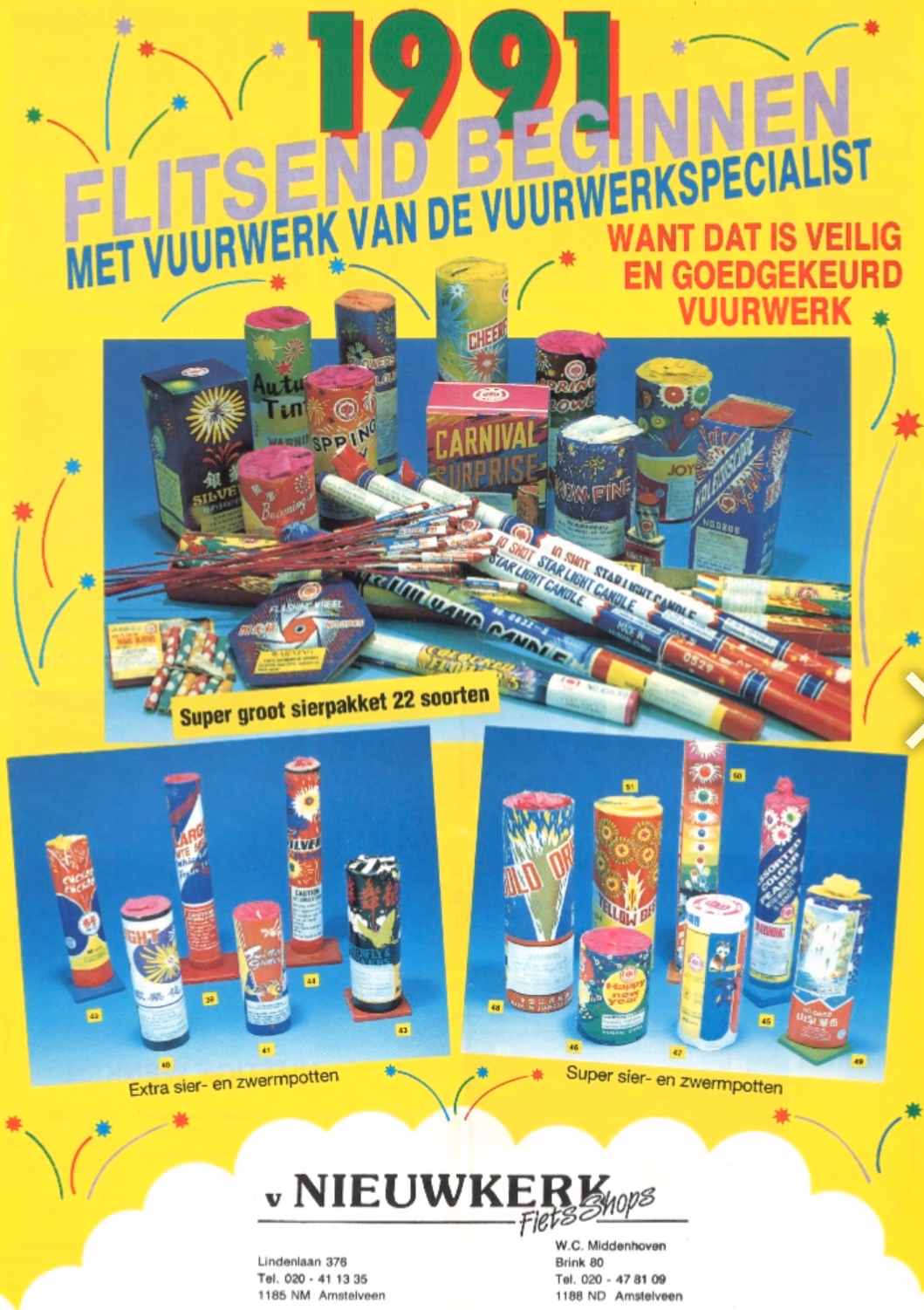 Vuurwerkfolder 1991 | Pure nostalgie uit de jaren 90