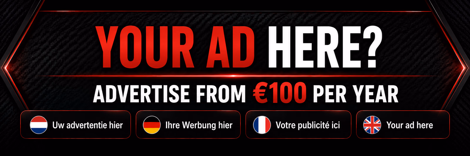 Voorbeeld van een advertentiebanner op Vuurwerk & Pyro's United